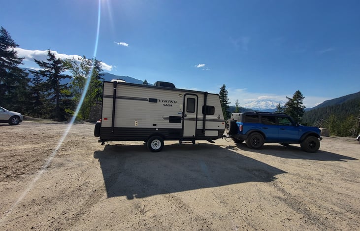 Backing into a campsite