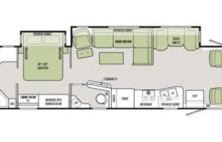 Upscale Class A Motorcoach – Great for Long Stays