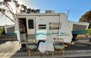 Cabana in the Oasis- Hybrid Tent Travel Trailer