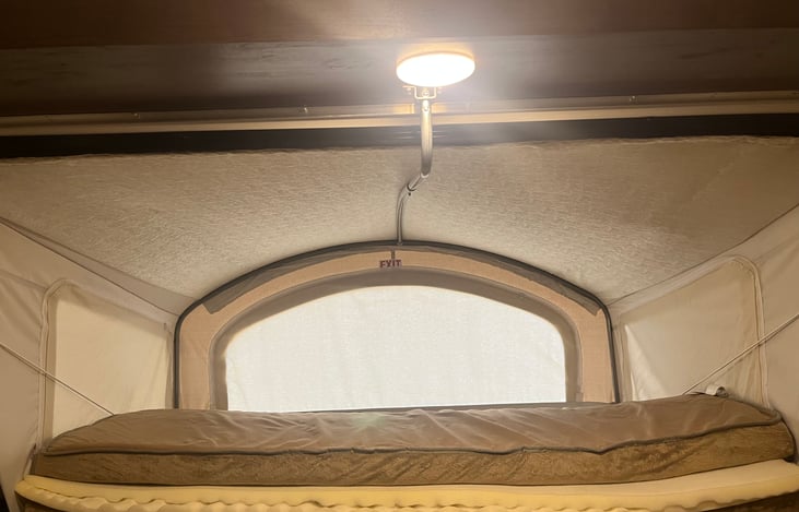 Tent bed with memory foam