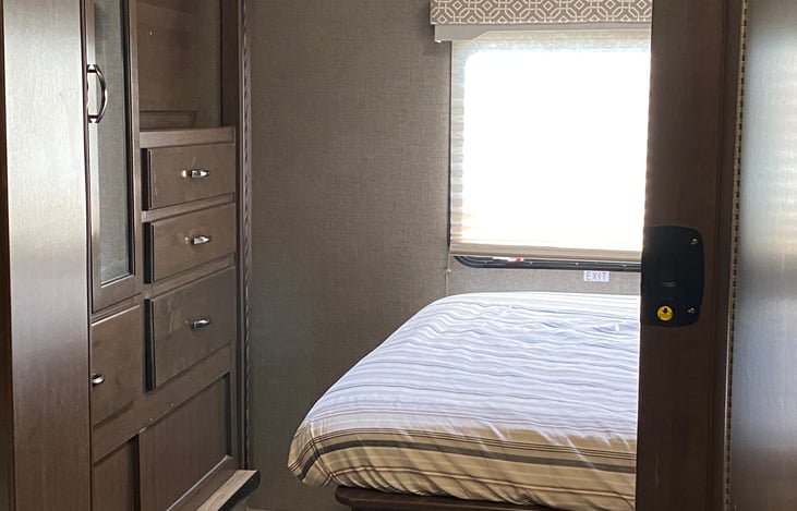 Master Bedroom has sliding door for privacy