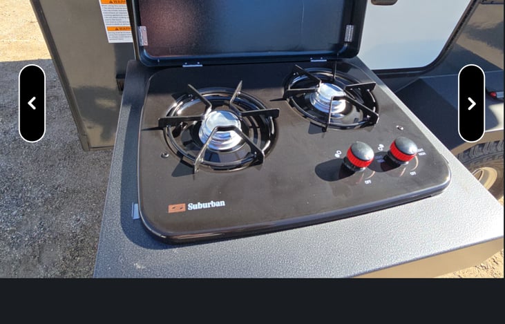 2 burner stove top, need to be ignited with a lighter