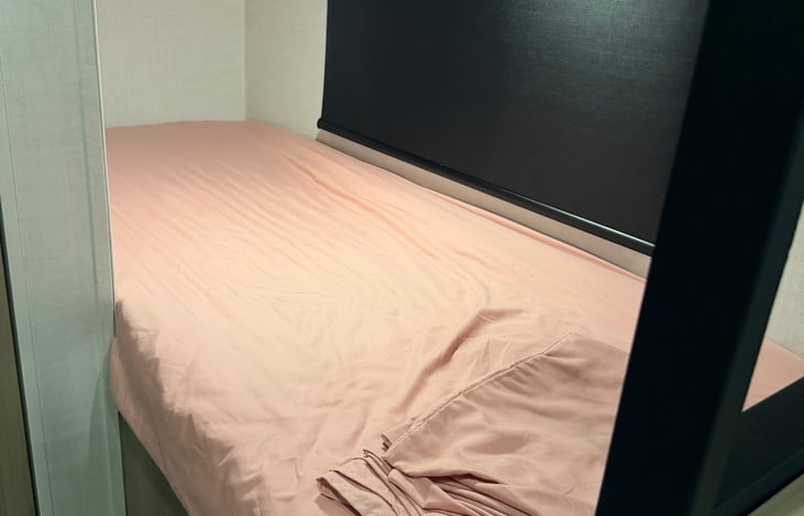 Every bed comes made up and ready for the first night.