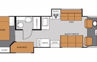 Easy to Drive Thor Hurricane 31G with Bunkbeds