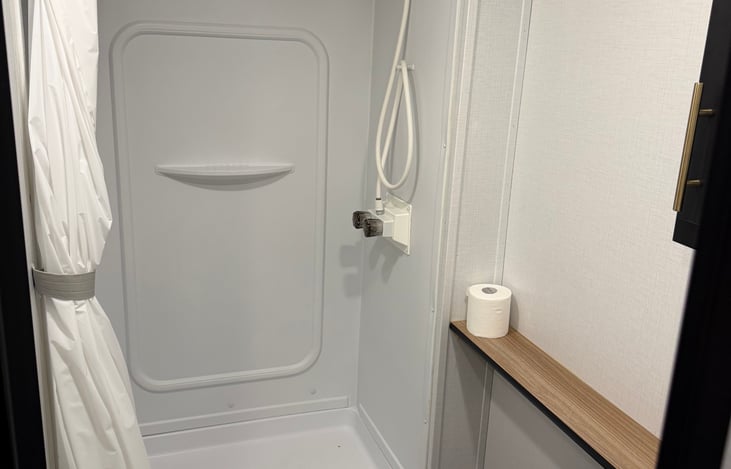 Bathroom with Shower (Toilet tissue provided)