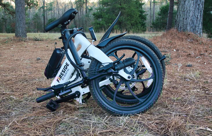 Our E bikes fold to an easy transport size & weigh only 48lbs.