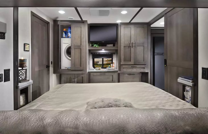 Master bedroom with king size bed