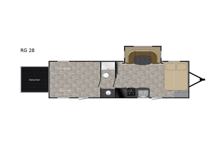 Representative floor plan provided by a trusted RVshare partner.