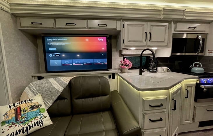 TV pops up when you are ready to use it.