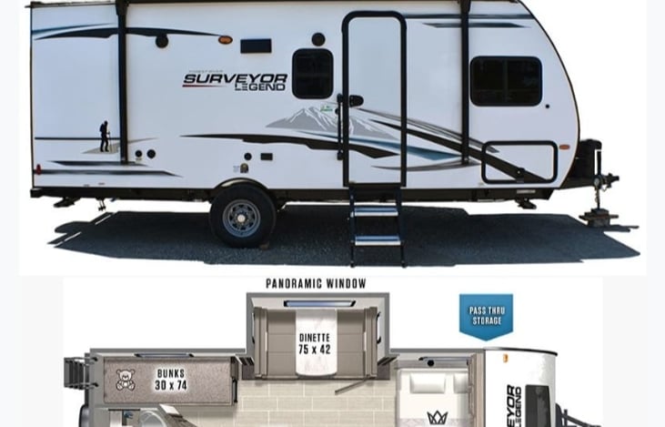 Floorplan 2022 Forest River Surveyor Legend 19bhle