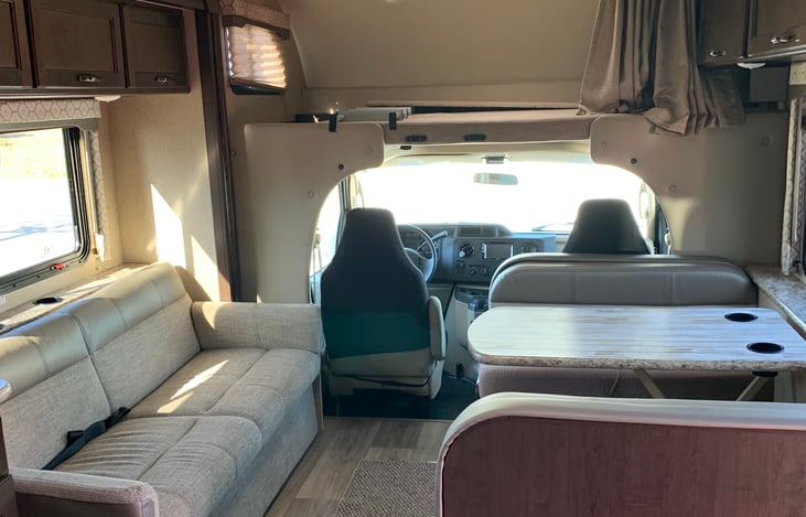 Overview of the front of the RV