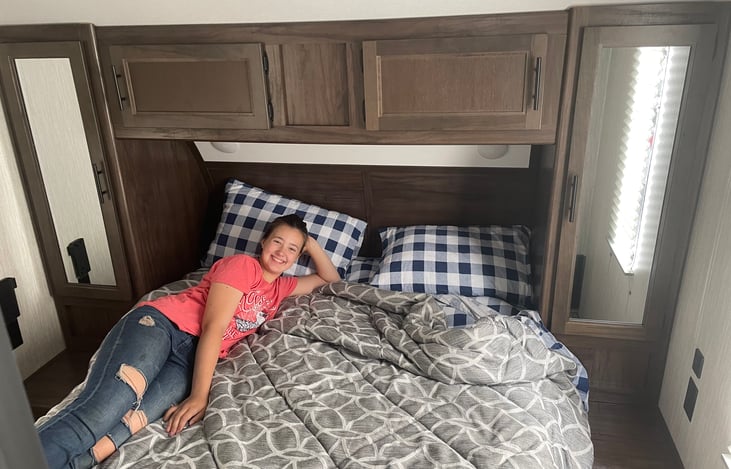 Master bedroom with full size bed