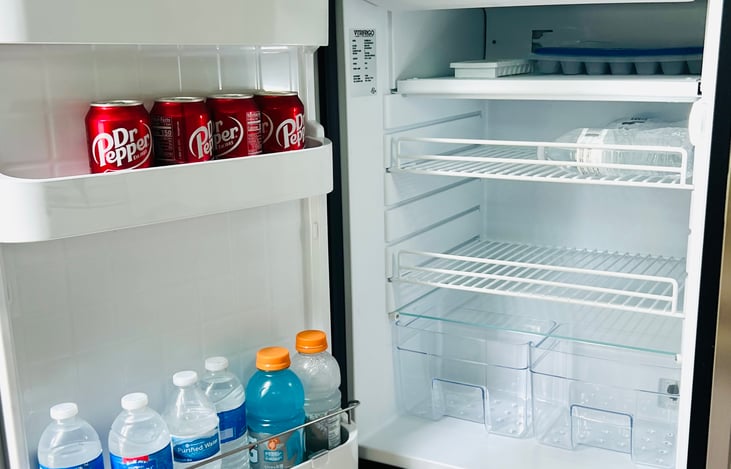 Good sized mini fridge. Bigger than the average dorm fridge with good depth. Adjustable temperature, can get very cold!