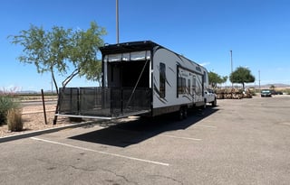 2020 Genesis 5th Wheel Toyhauler with deck patio