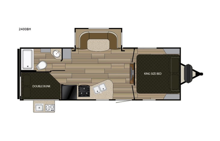 Representative floor plan provided by a trusted RVshare partner.