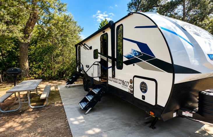 Relax outside with your own picnic area and outdoor living space.