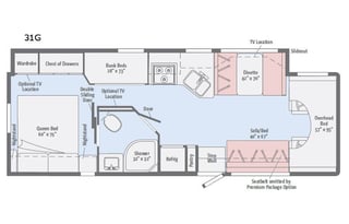 2019 Winnebago Spirit Bunk beds