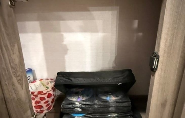 Entertainment Cabinet Storage 2. DVD's