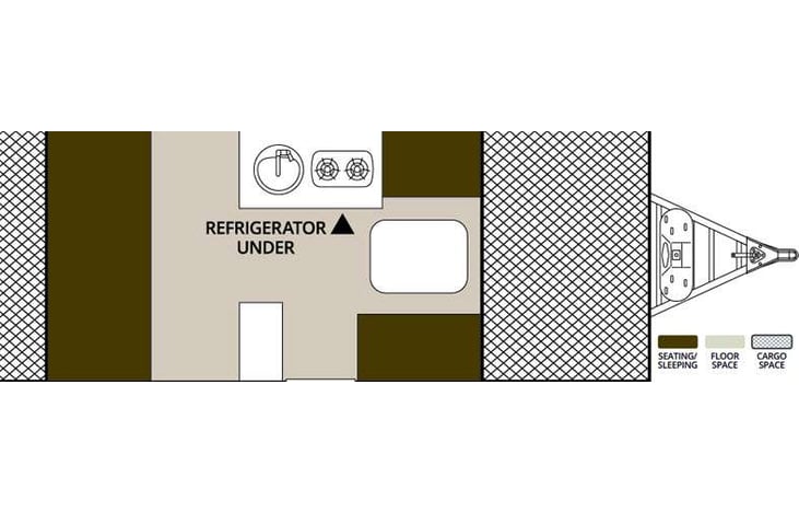 Representative floor plan provided by a trusted RVshare partner.