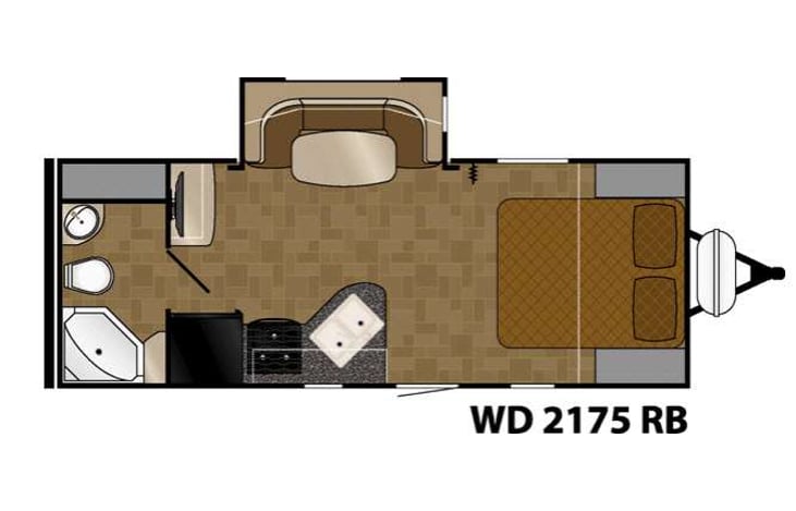 Representative floor plan provided by a trusted RVshare partner.