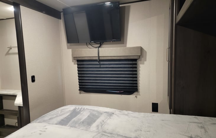 Master bedroom, mounted tv