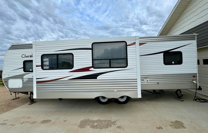 Passenger side view with slide out.
