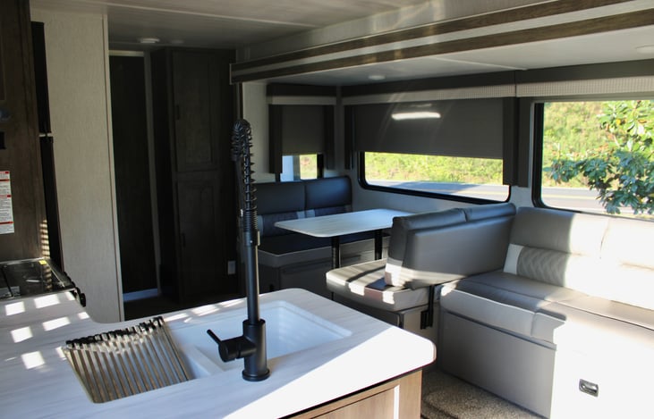 Kitchen and living area