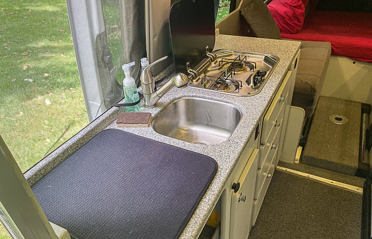 Full galley with lots of counter space