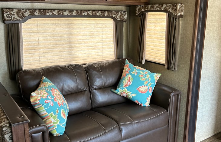 Sofa that converts into a bed.