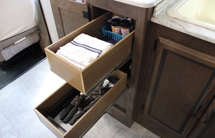 Kitchen utensils included with rental.