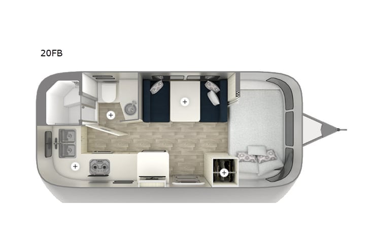 Representative floor plan provided by a trusted RVshare partner.