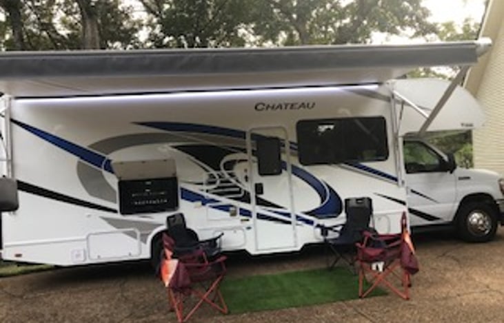 Awning is complete with LED Lighting