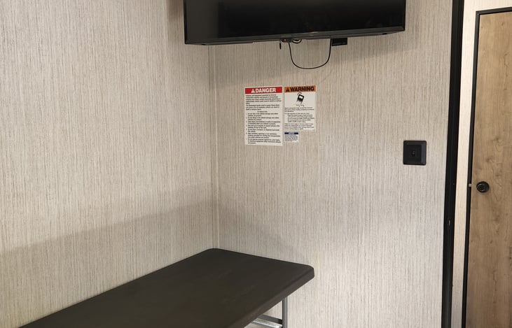 This is the backroom's TV.