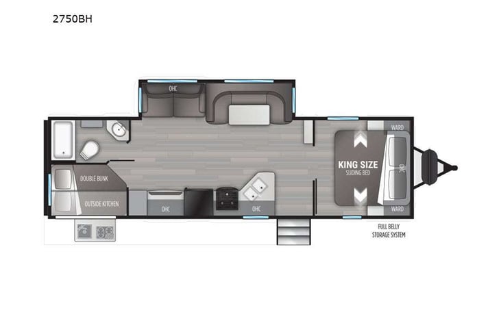 Representative floor plan provided by a trusted RVshare partner.