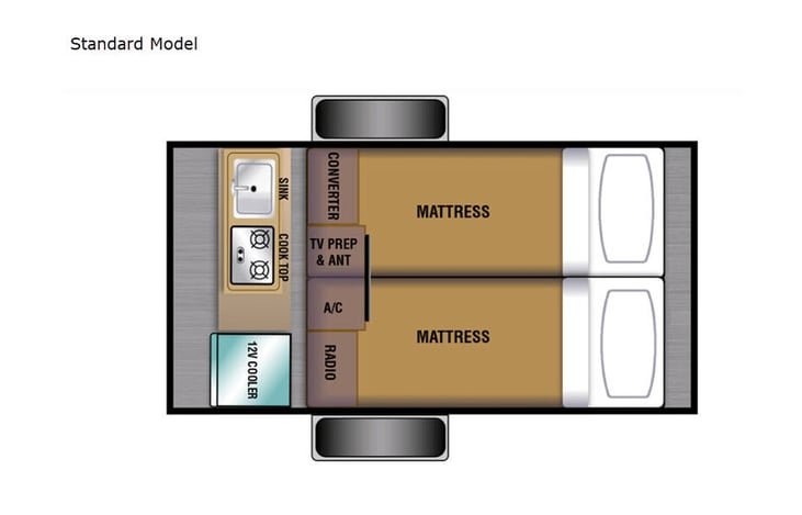 Representative floor plan provided by a trusted RVshare partner.