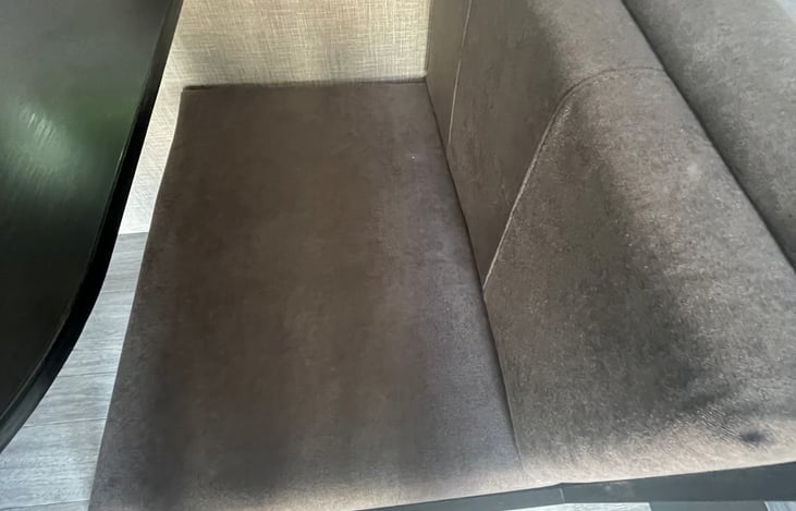 Booth dinette velvet bench right side