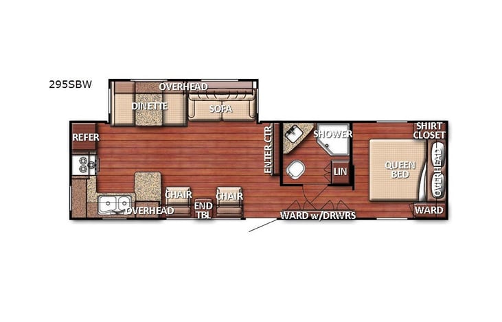 Representative floor plan provided by a trusted RVshare partner.