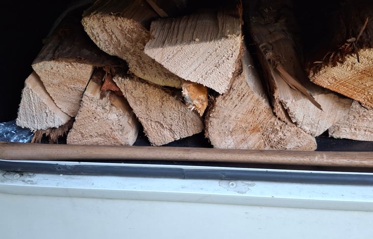 Lower bay for firewood. Charged if your use it of course