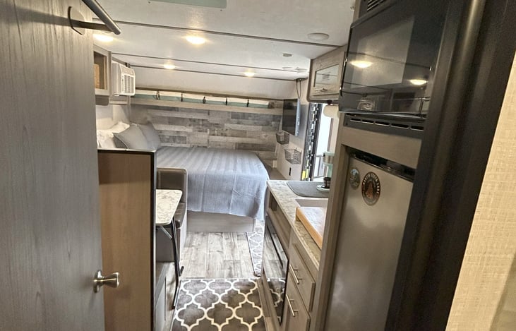 View looking from bathroom.