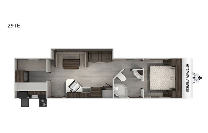 Representative floor plan provided by a trusted RVshare partner.