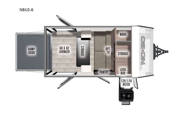 Representative floor plan provided by a trusted RVshare partner.
