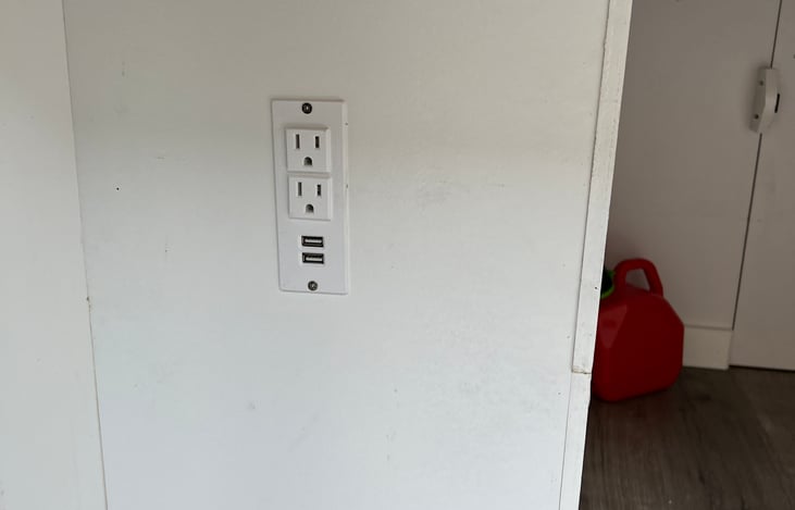 Outlet panel in garage.
