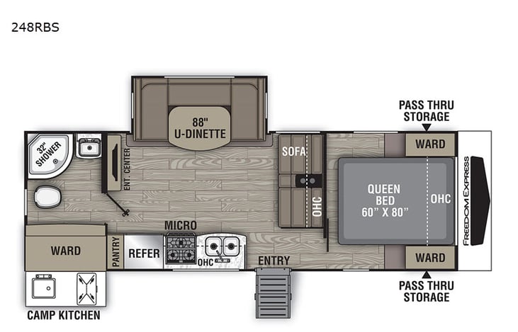 Representative floor plan provided by a trusted RVshare partner.