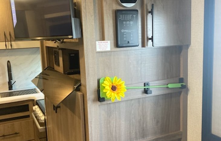 entertainment area and control panel