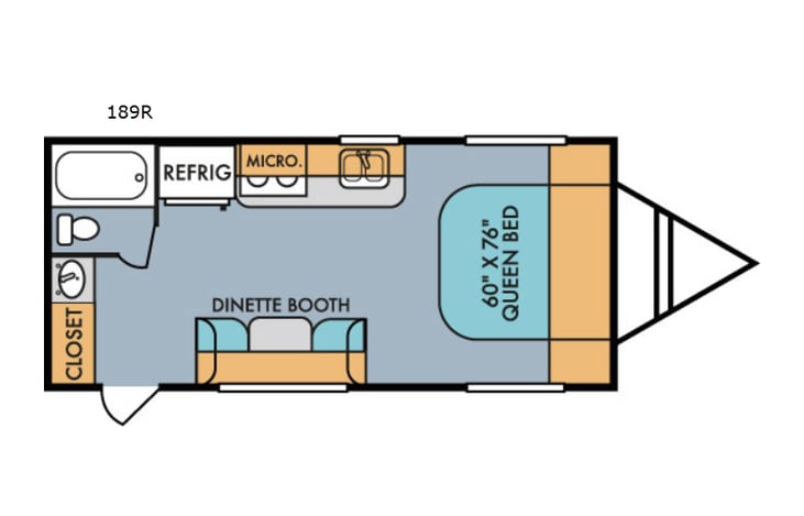 Representative floor plan provided by a trusted RVshare partner.