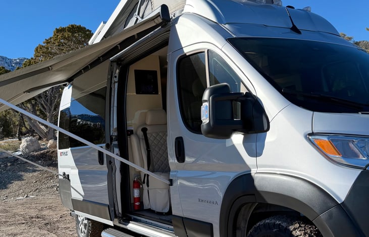 awning extends with exterior lights