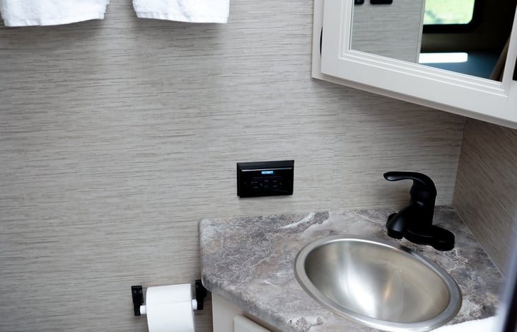 bull bathroom, sink, toilet and shower