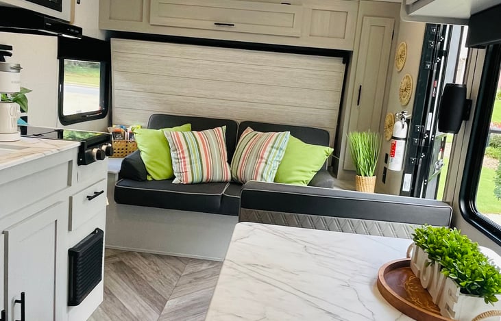 Adorable living space with a closet and great storage