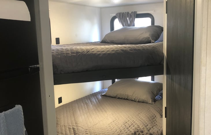 Oversized double bunks with USB charging for each bed