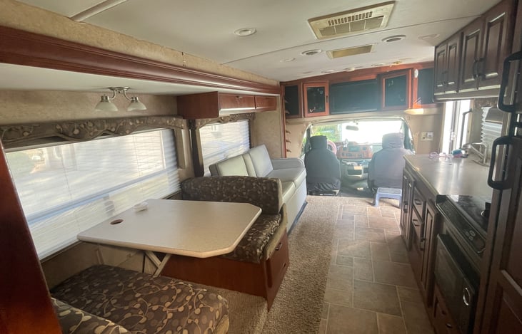 Very spacious, especially with the slide out.